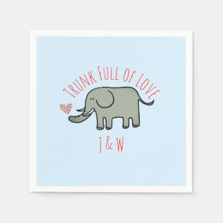Guardanapo De Papel Ventre Cheio de Amor Elefante Fofo do Dia dos Namo