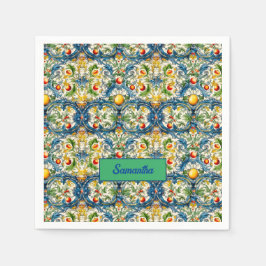 Guardanapo De Papel Verão, laranjas mediterrânicas majolica da Sicília