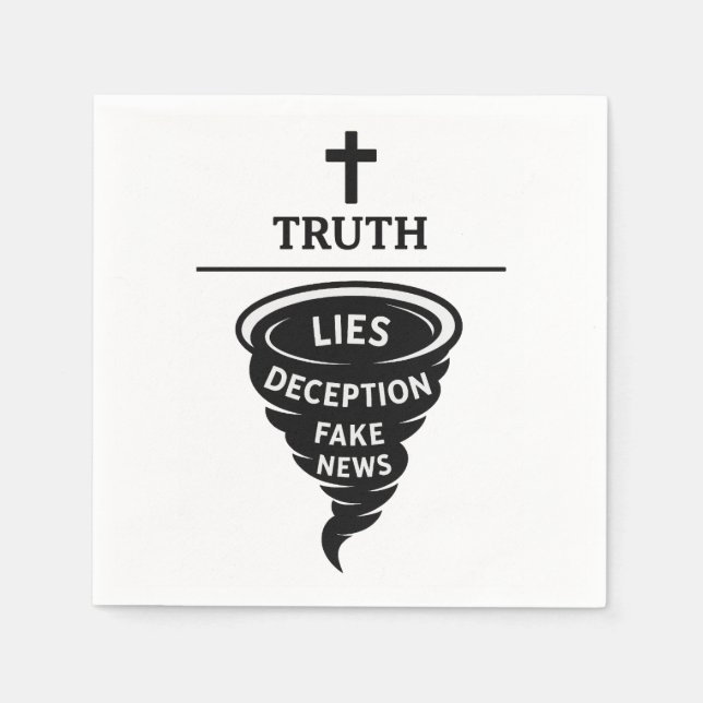 Guardanapo De Papel Verdade sobre mentiras (Frente)