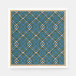 Guardanapo De Papel Verde, Azul, Dourado, Xadrez de Natal