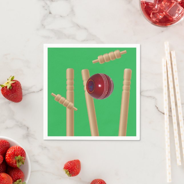 Guardanapo De Papel Verde Boliche No Cricket, (Insitu)