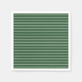 Guardanapo De Papel Verde Caçador e Branco fino horizontal