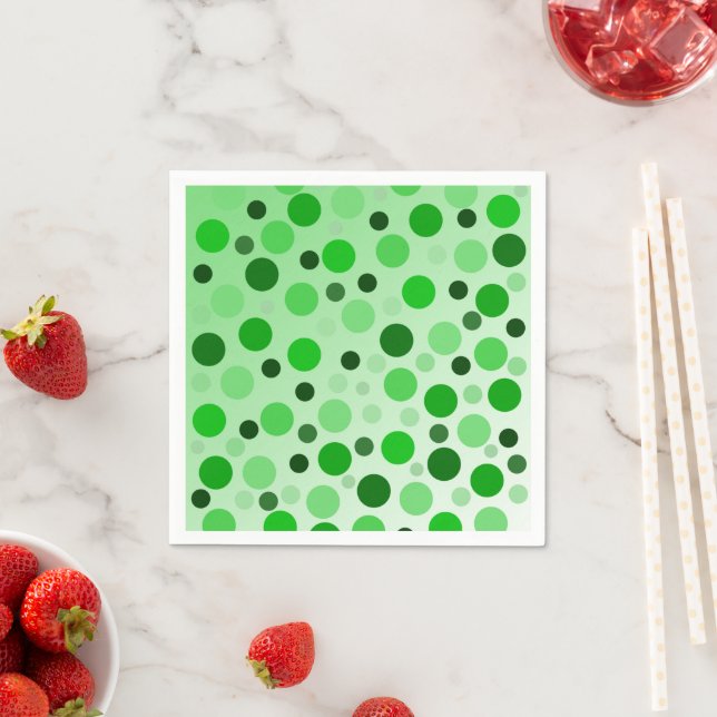 Guardanapo De Papel Verde Com Bolinhas De Inveja, (Insitu)