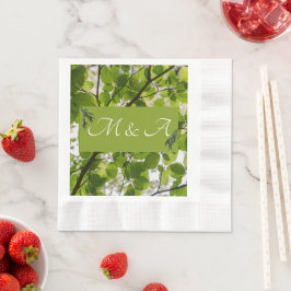 Guardanapo De Papel Verde Deixa Casado Almoço de Casamento Napkins