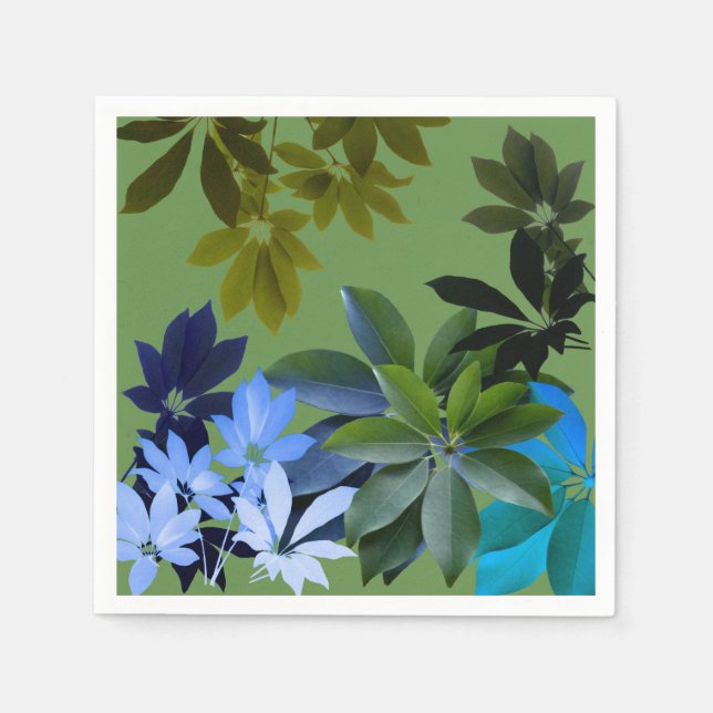 Guardanapo De Papel Verde deixa coquetel padrão (Frente)