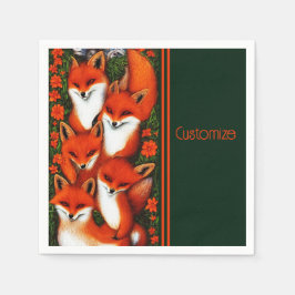 Guardanapo De Papel Verde divertido Foxy