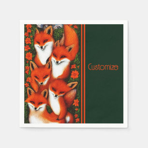 Guardanapo De Papel Verde divertido Foxy