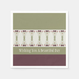 Guardanapo De Papel Verde e ameixa