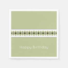 Guardanapo De Papel Verde E Branco