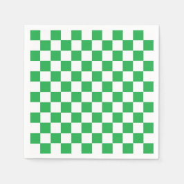 Guardanapo De Papel Verde e branco verificados