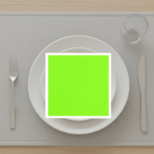 Guardanapo De Papel verde fluorescente -em branco 