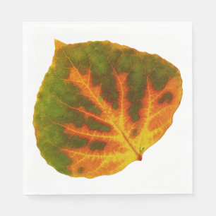Guardanapo De Papel Verde Laranja e Amarelo Aspen Folha #1
