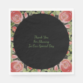 Guardanapo De Papel Verde Negro e Borgonha