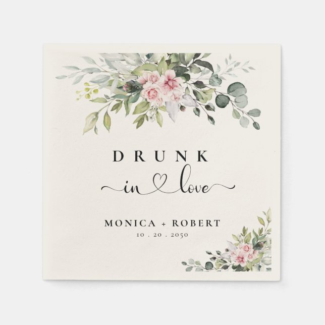 Guardanapo De Papel Verde Rosa Rosa Rosa Casado Napkins (Frente)