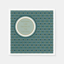 Verde Teal Moderno E Dourado Padrão