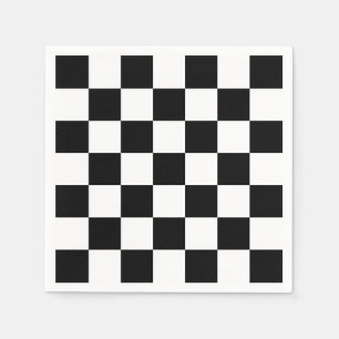 Guardanapo De Papel Verificado em preto e branco