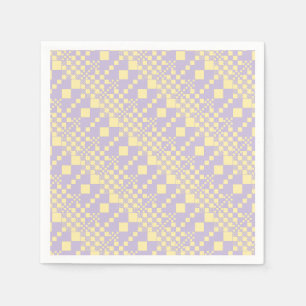 Guardanapo De Papel Verificados, Controlos - Amarelo Pastel e Roxo