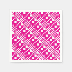 Guardanapo De Papel Verificados, controlos em magenta e branco