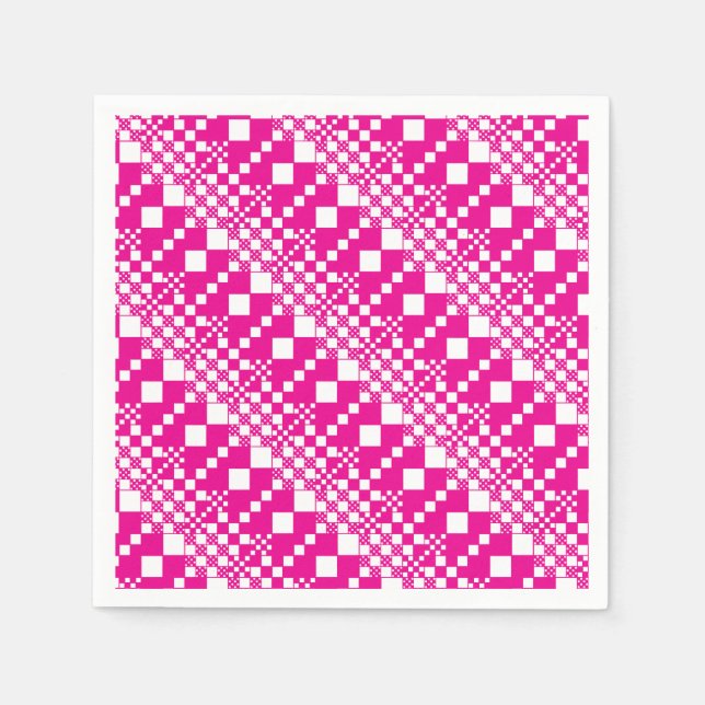 Guardanapo De Papel Verificados, controlos em magenta e branco (Frente)