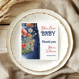 Guardanapo De Papel Vermelho Azul Denim Azul Azul Azul Moderno Chá de