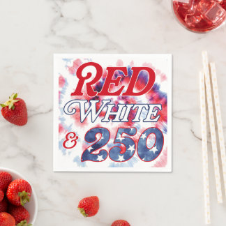 Guardanapo De Papel Vermelho Branco & 250