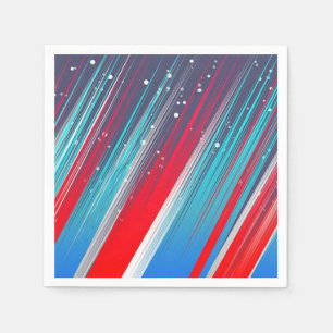 Guardanapo De Papel Vermelho, Branco e Azul