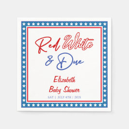 Guardanapo De Papel Vermelho Branco e Estrelas Vencidas 4 de julho Chá