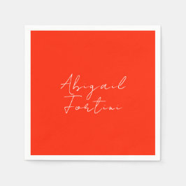 Guardanapo De Papel Vermelho branco mínimo profissional moderno