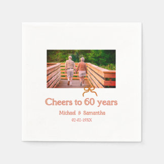 Guardanapo De Papel Vermelho ou arco comemora 60 anos de aniversário d