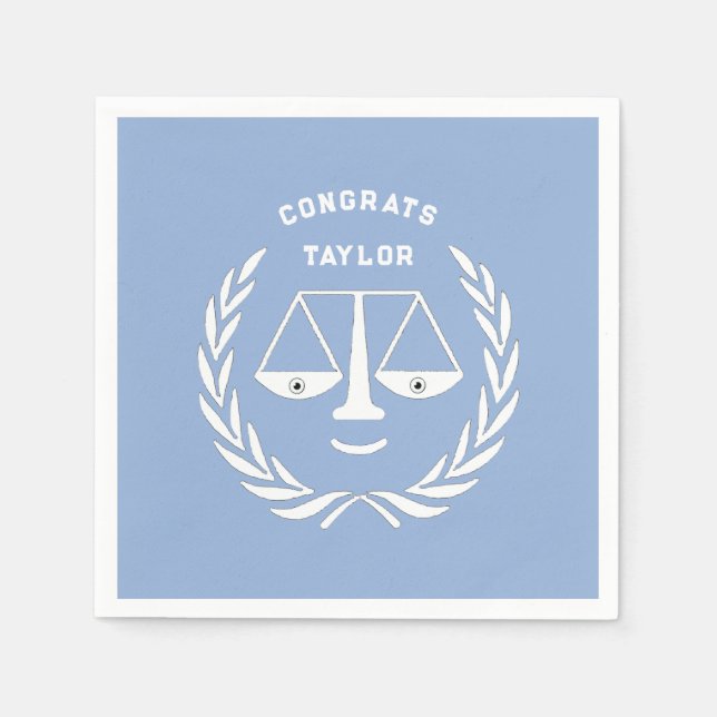 Guardanapo De Papel Vermelho para Graduação na Faculdade de Direito (Frente)