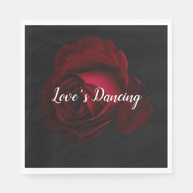 Guardanapo De Papel Vermelho, preto e rosa (Frente)