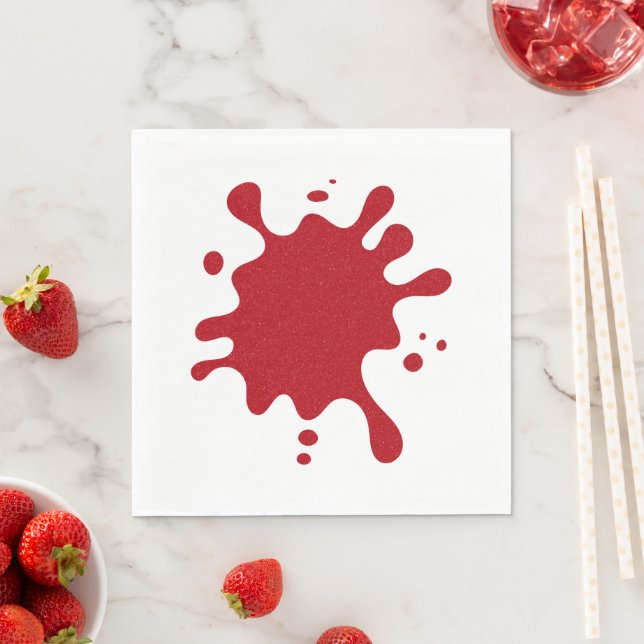Guardanapo de papel vermelho tomate com design de  (Insitu)