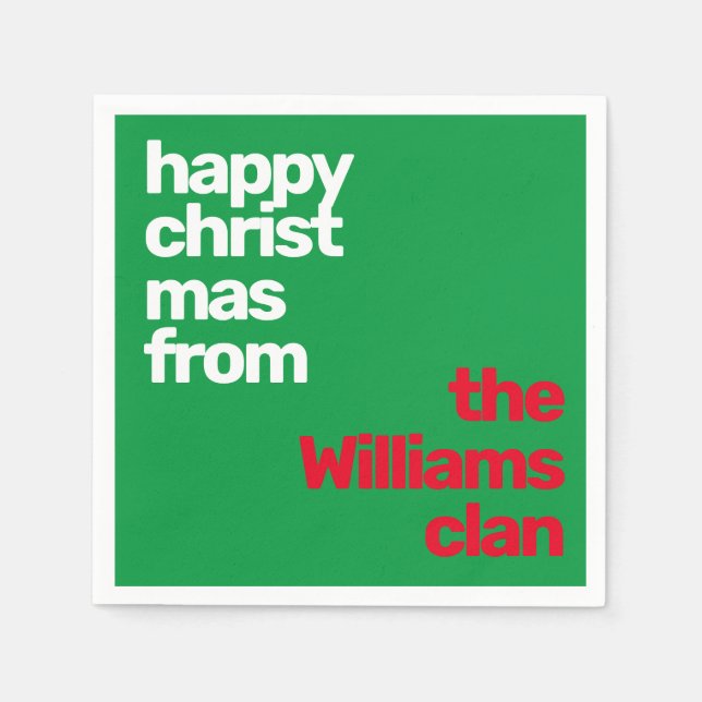 Guardanapo De Papel Versão mínima e simples do jornal moderno de Natal (Frente)