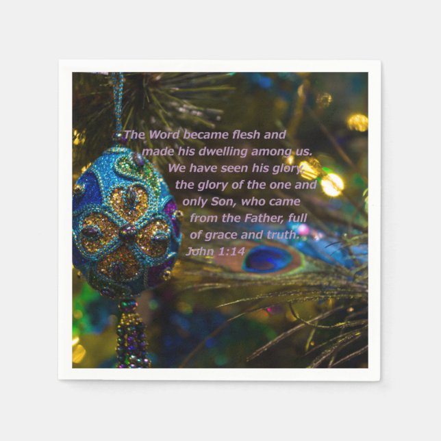 Guardanapo De Papel Verso Bíblia azul vitoriano (Frente)