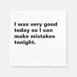 Guardanapo De Papel Very Good Today Make Mistakes Tonight Cocktail