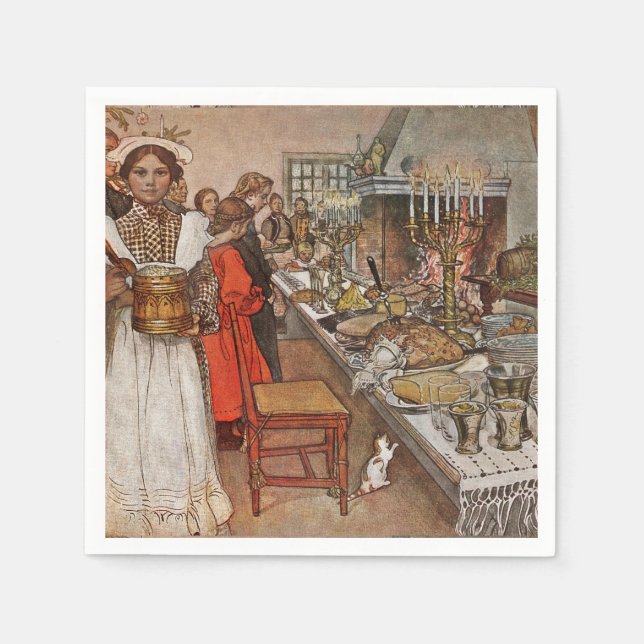 Guardanapo De Papel Véspera de Natal Julaftonen (Frente)