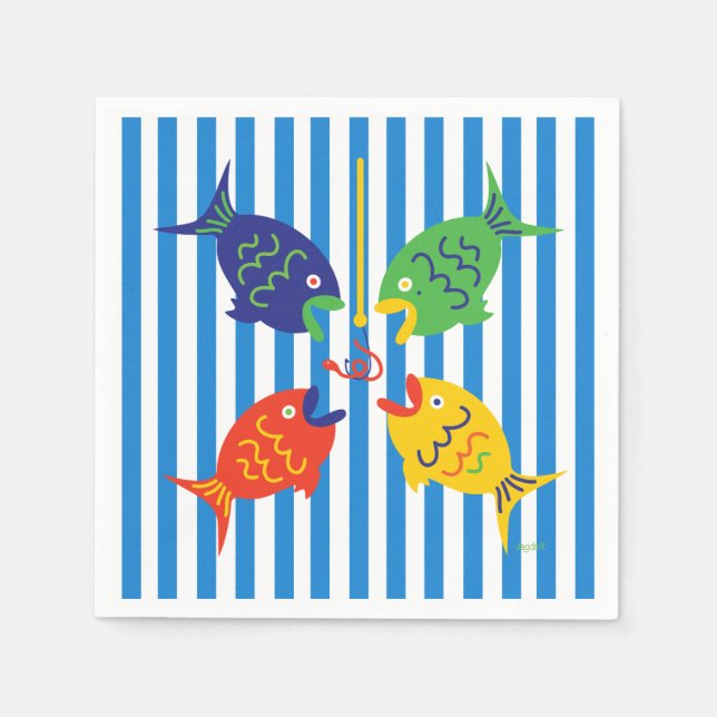 Guardanapo De Papel Vestido em Peixe (Frente)