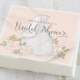 Guardanapo De Papel Vestido Floral Moderno Simples e Elegante chá de p