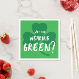 Guardanapo De Papel Vestindo Verde? Rua de Shamrock, festa do dia de P