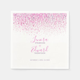 Guardanapo De Papel Vestir casamento de arte roxa rosa em cascata