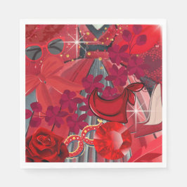 Guardanapo De Papel Vestir Vermelho