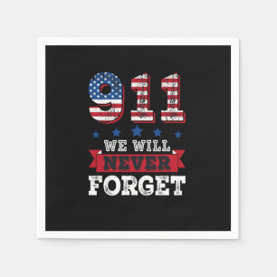 Guardanapo De Papel Vetor 911 nunca esqueceremos a camisa