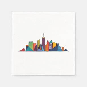 Guardanapo De Papel Vetor Skyline abstrato Urbano