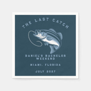 Guardanapo De Papel Viagem de Fim de Semana com Tema de Pesca Despedid