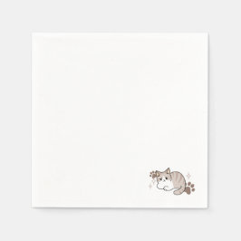 Guardanapo De Papel Vibes relaxadas e preguiçosas para Design de gatin