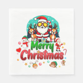 Guardanapo De Papel Víblias de férias de papais noeis - Festivas e div