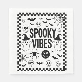 Guardanapo De Papel Vibrações Assustadoras Retrô Halloween