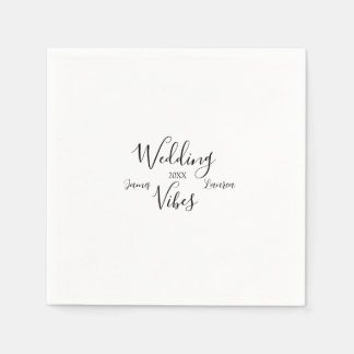GUARDANAPO DE PAPEL VIBRAÇÕES DE CASAMENTO NOME DO CASAL 20XX LINDO CA