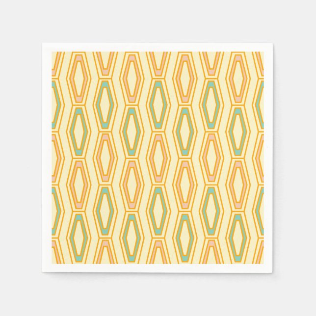 Guardanapo De Papel Vibrant geometric pattern with hexagonal shapes  (Frente)