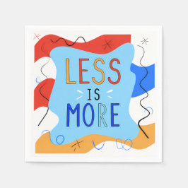 Guardanapo De Papel Vibrant "Less Is More" Abstract Graphic
